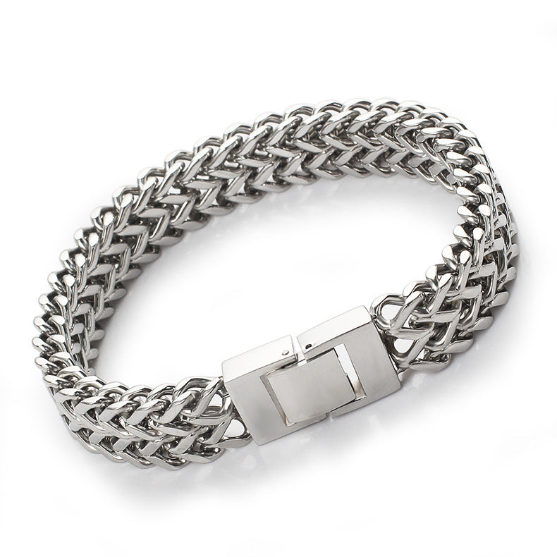 Stainless Steel Double Row Bracelet