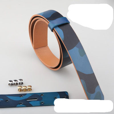 Camouflage Vegetable Tanned Leather Belt