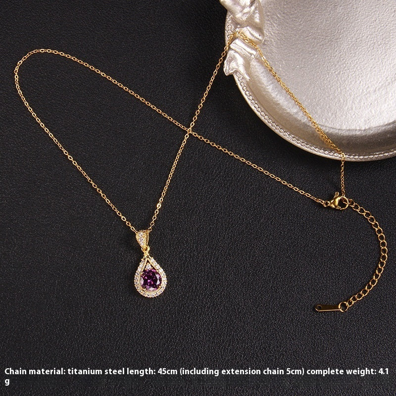 Purple Zircon Necklace