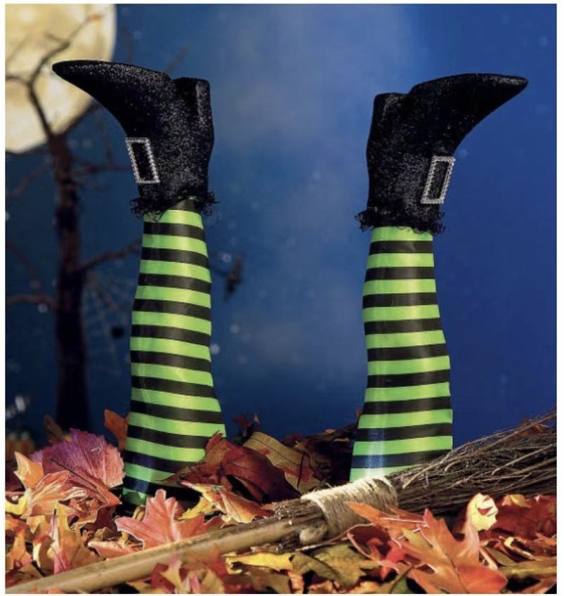 Halloween Witch Leg Garden Decoration