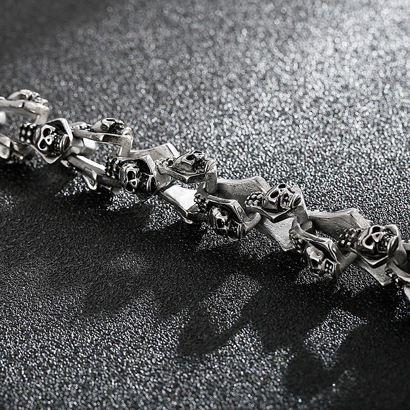 Stainless Steel Skulleton Bracelet