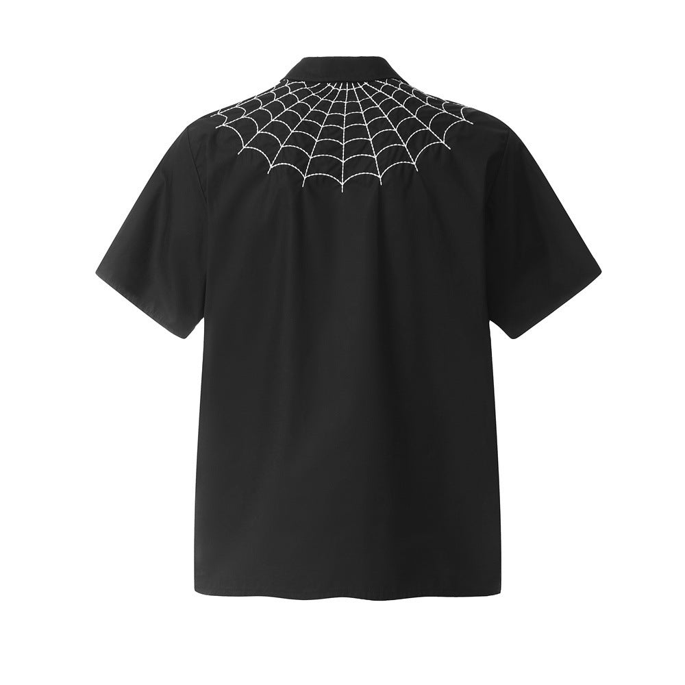 Men's Spider Web Short-sleeved Shirt