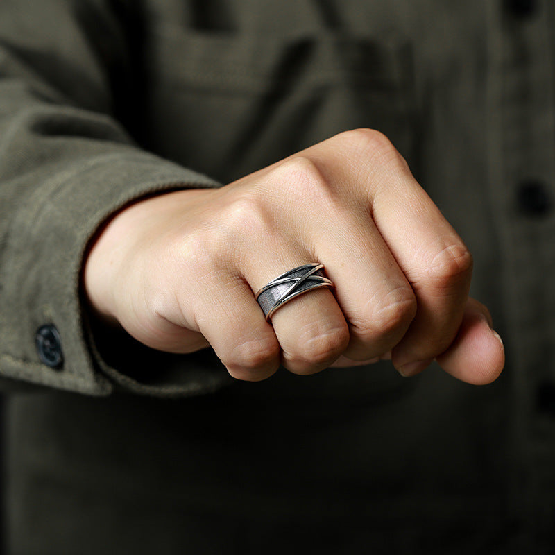 Men's Space-time Marcasite Ring