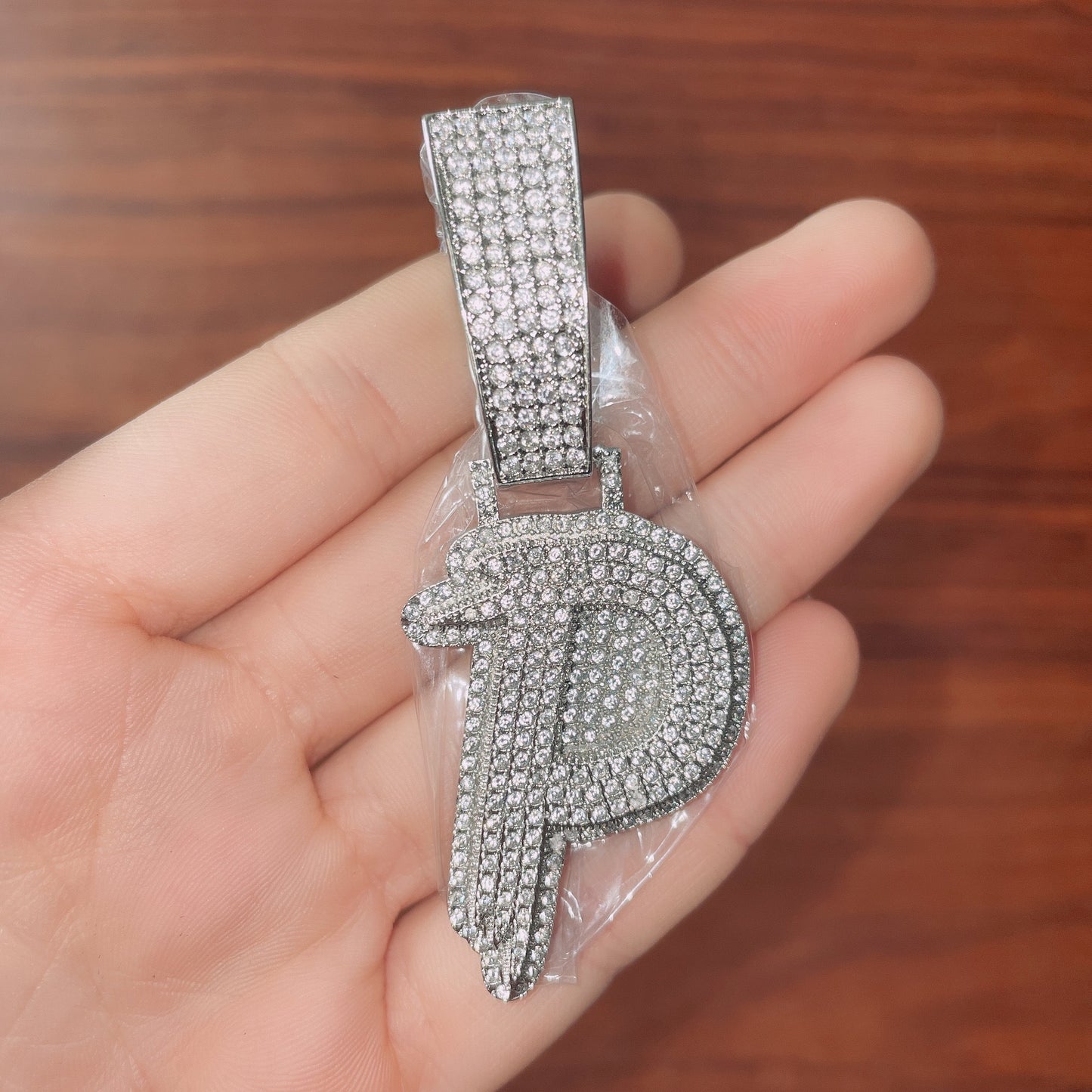 Custom Micro-inlaid Diamond Pendant