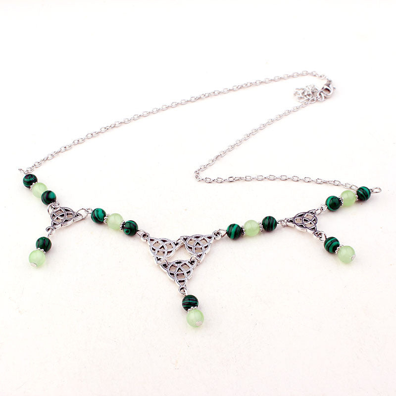 Gothic Irish Knot Peacock Necklace