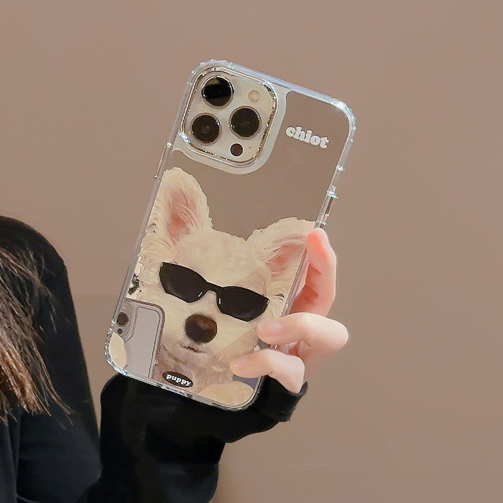 Sunglasses Dog Mirror iPhone Case Protective Cover