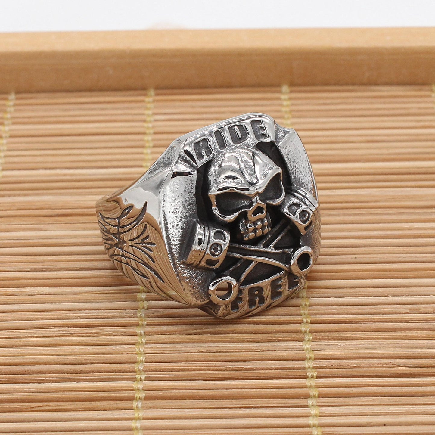 Motorcycle Skull Titanium Steel Ring