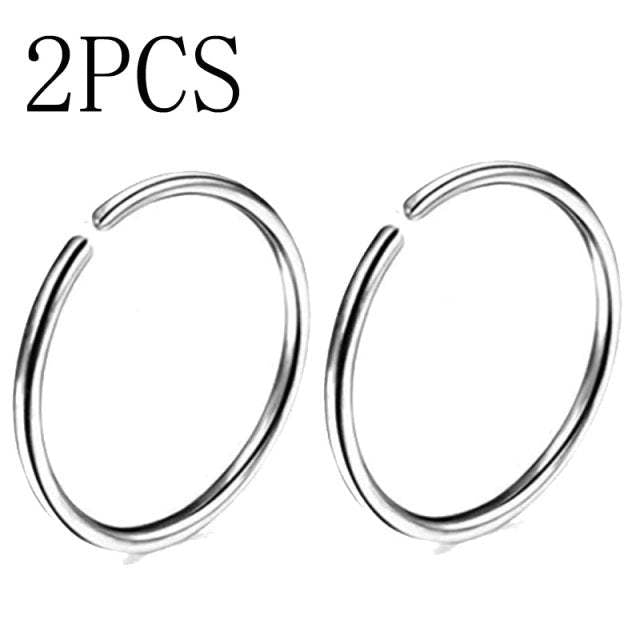 Hypoallergenic Stainless Steel Round Nose Rings