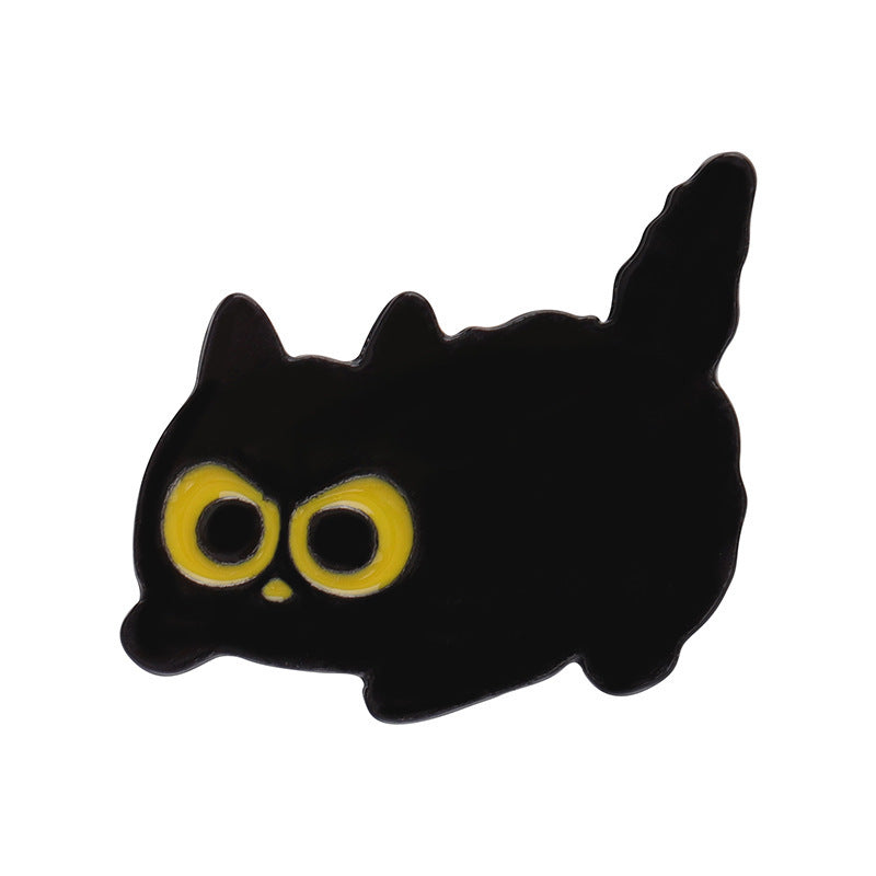 Cartoon Black Cat Pin