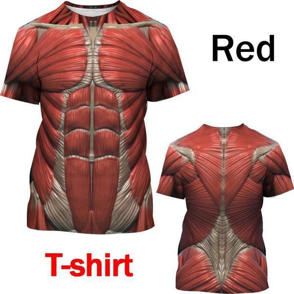 Muscular Man 3D Digital Print T-shirt