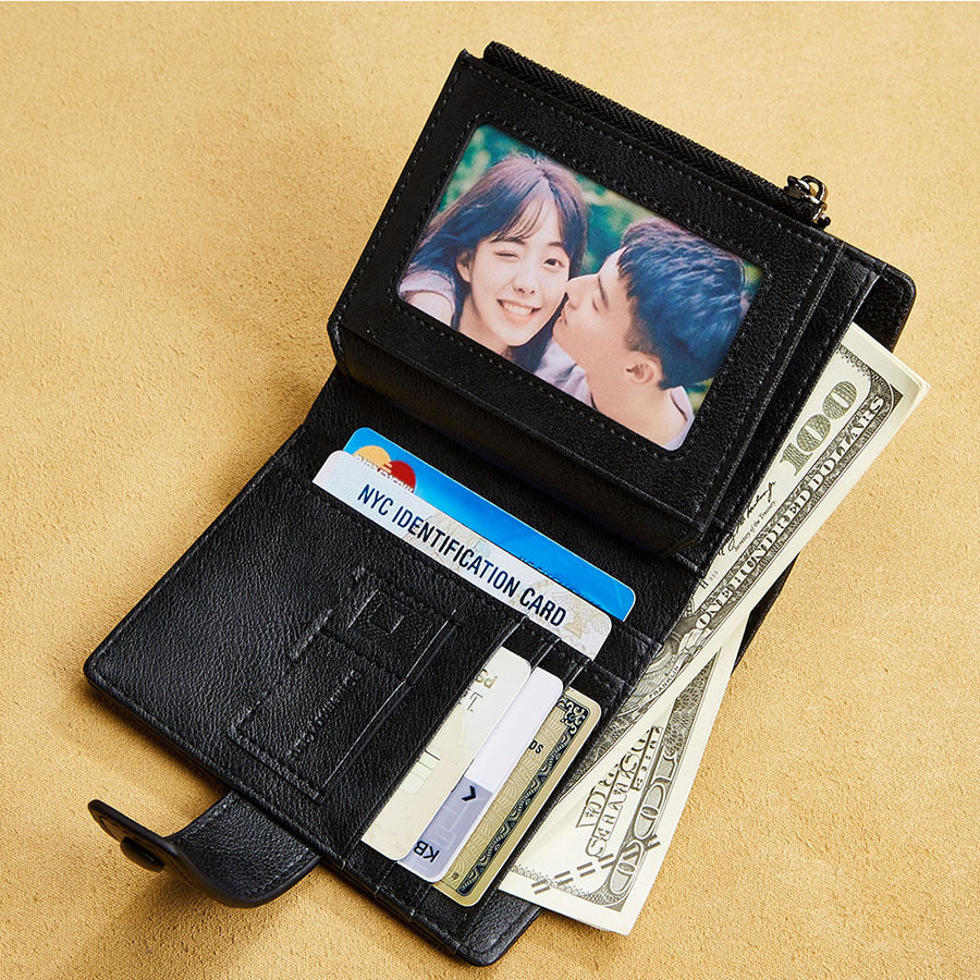 Men's Leather Three Fold Multi Card Space Wallet