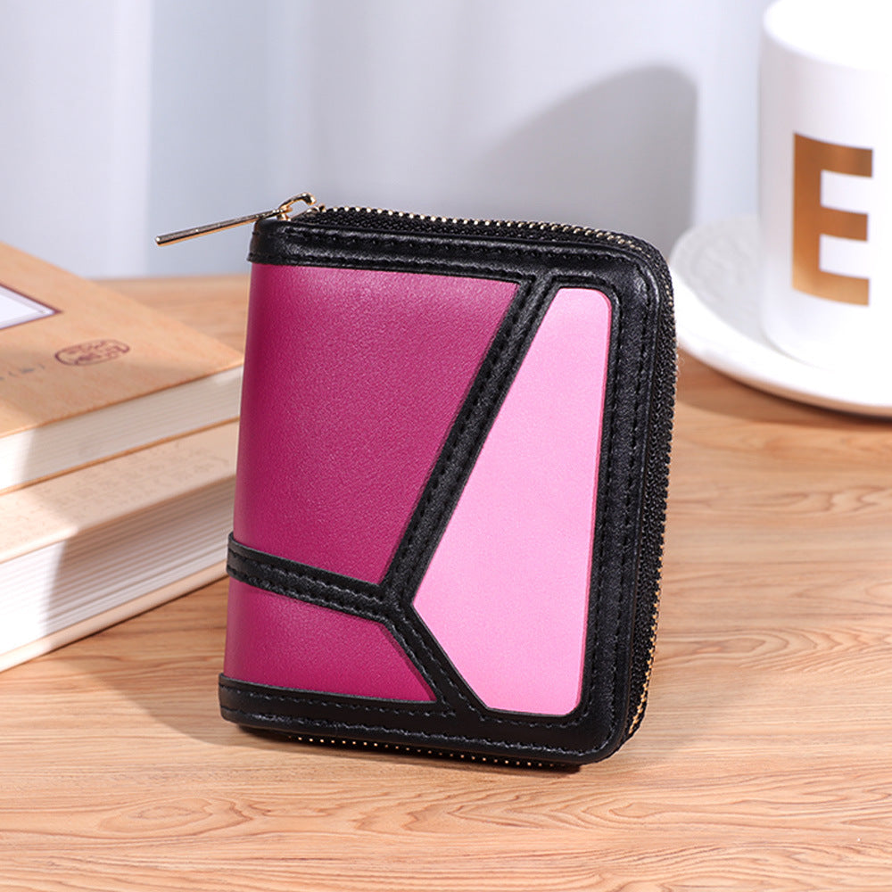 Color Contrast Patchwork Wallet