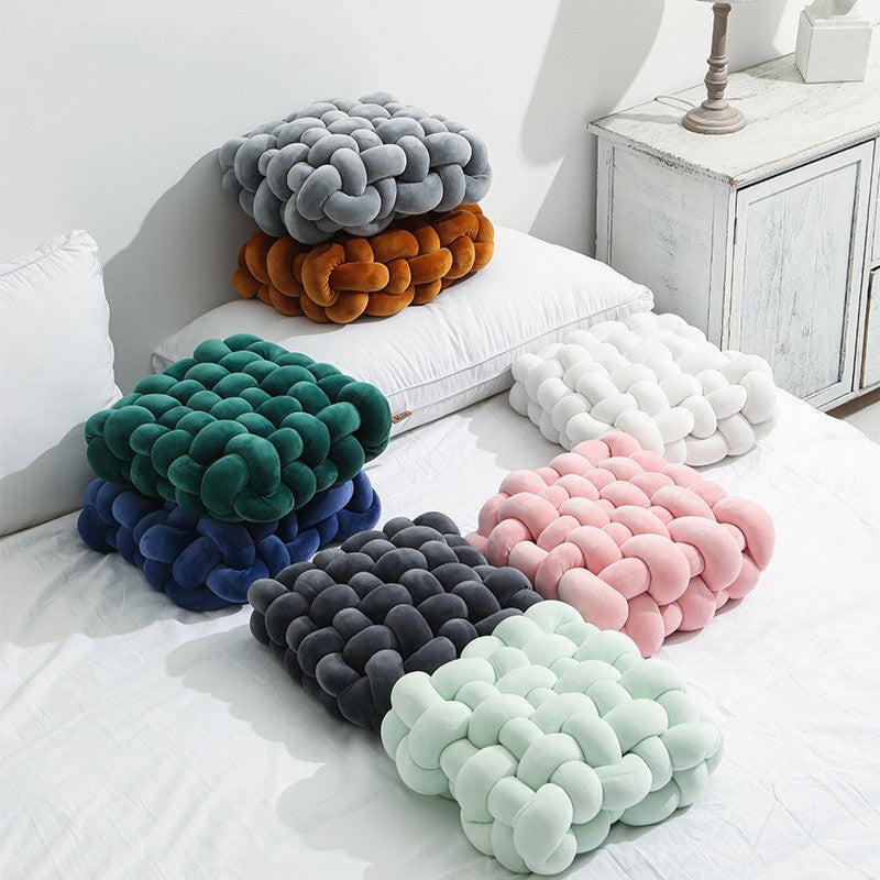 Creative Home Woven Square Plush Cushion