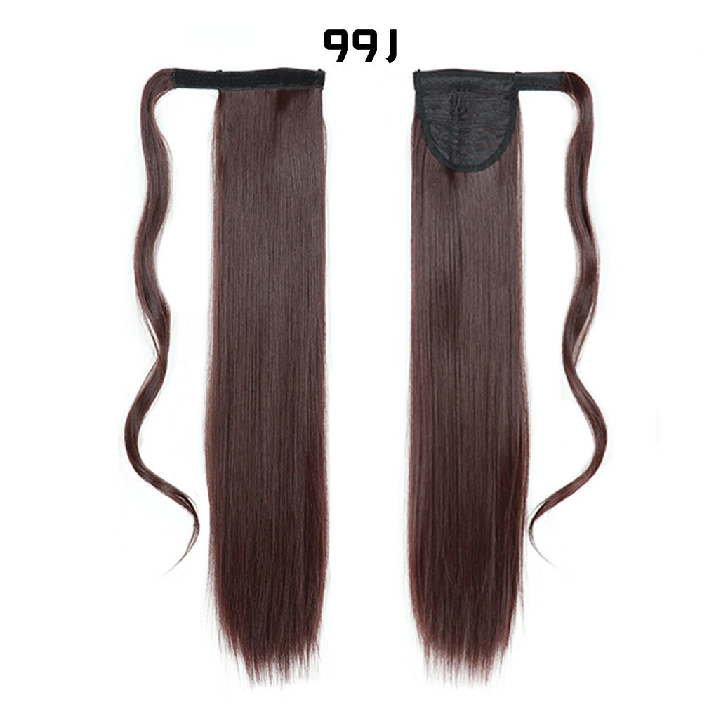 Long Straight Hair Velcro Ponytail