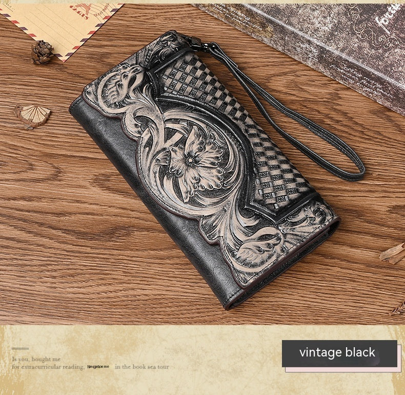 Embossed Cowhide Wallet