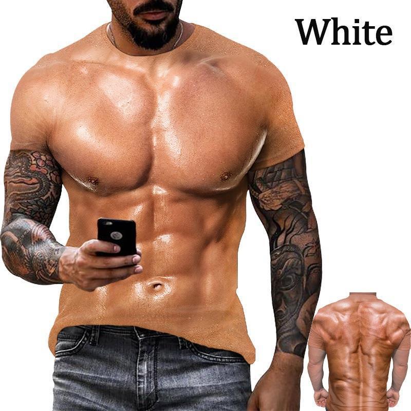 Muscular Man 3D Digital Print T-shirt