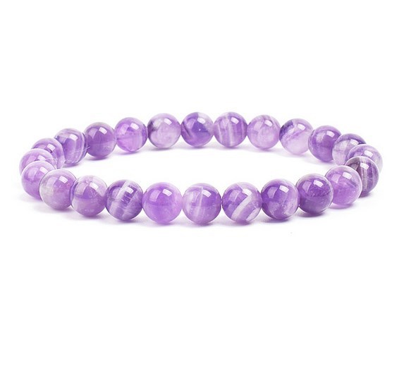 Unisex 8mm Agate Beads Bracelet