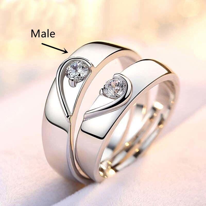 Silver Plated Couple Rings