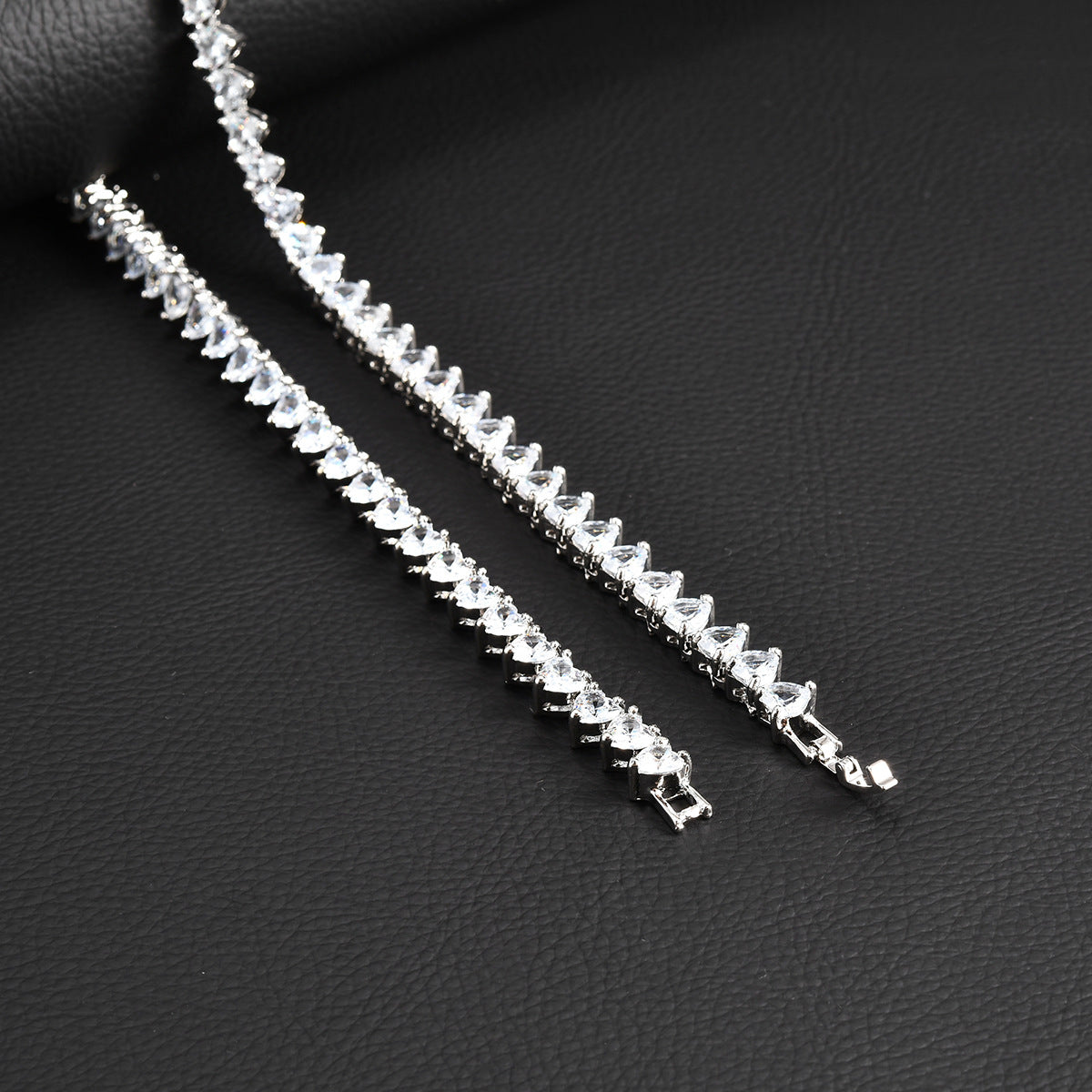 Loving Heart Zircon Tennis Chain Diamond-embedded Necklace