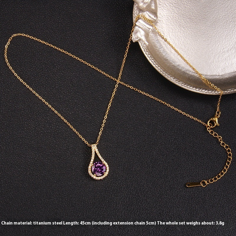 Purple Zircon Necklace