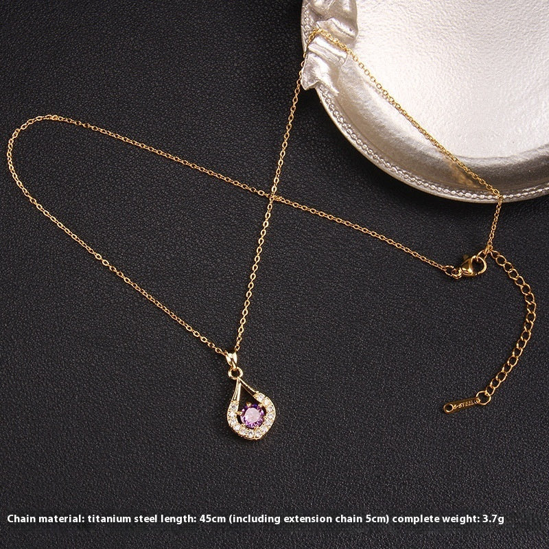 Purple Zircon Necklace