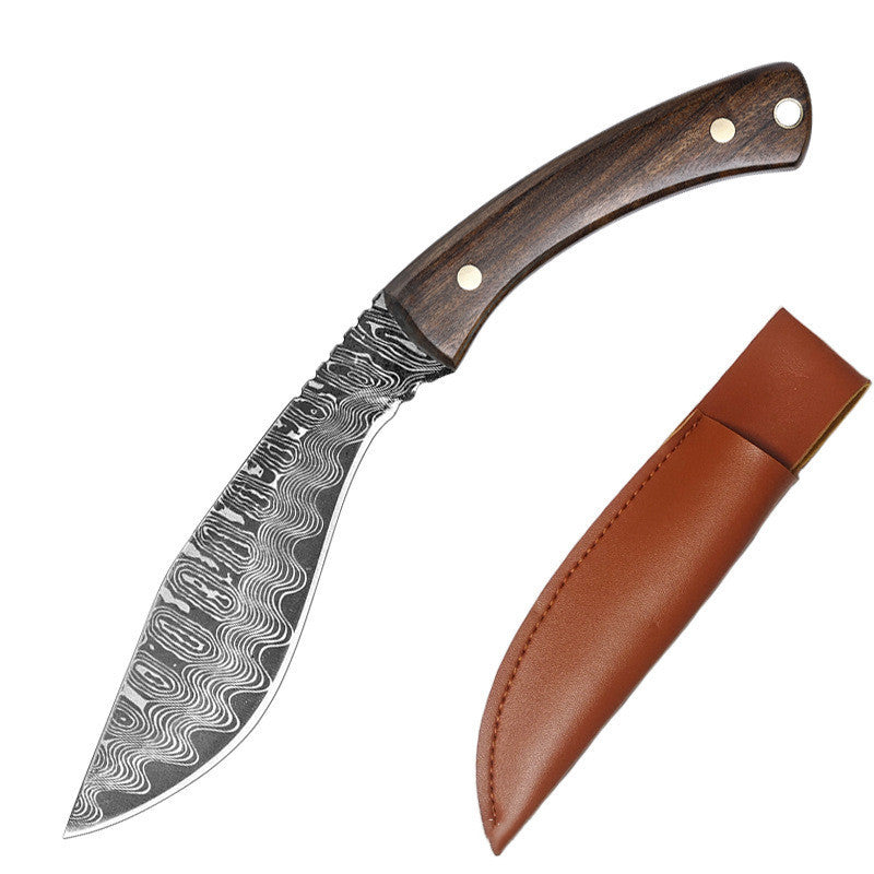 Camping All Steel Handle Knife with Scabbard