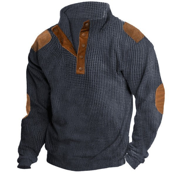 Men's Printed Stand Collar Sweatshirt