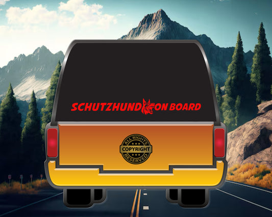 Schutzhund on board, Vinyl Decal