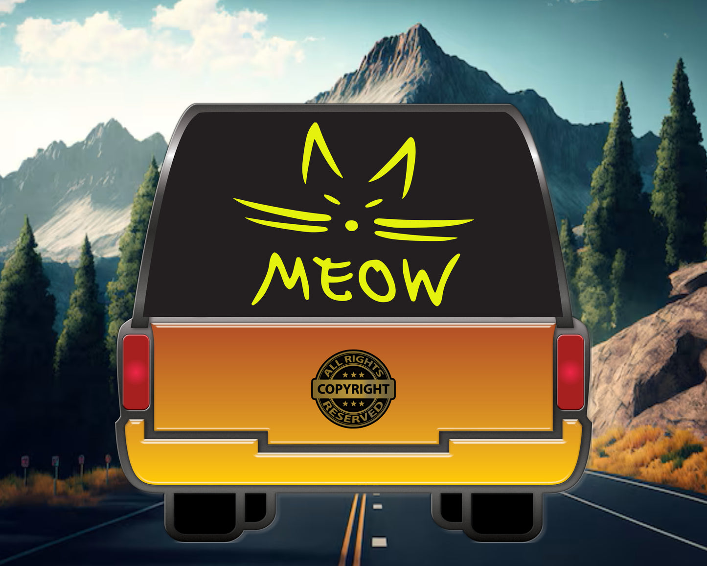 Meow, Vinyl Decal