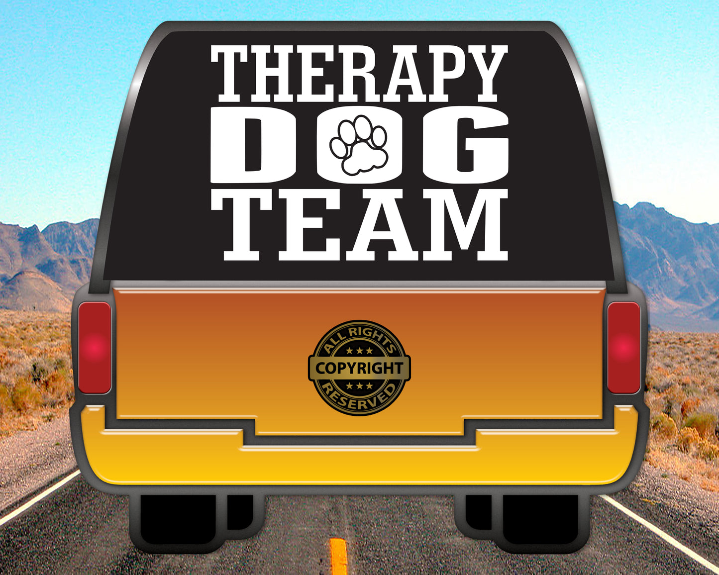 Therapy Dog Team, Vinyl Decal