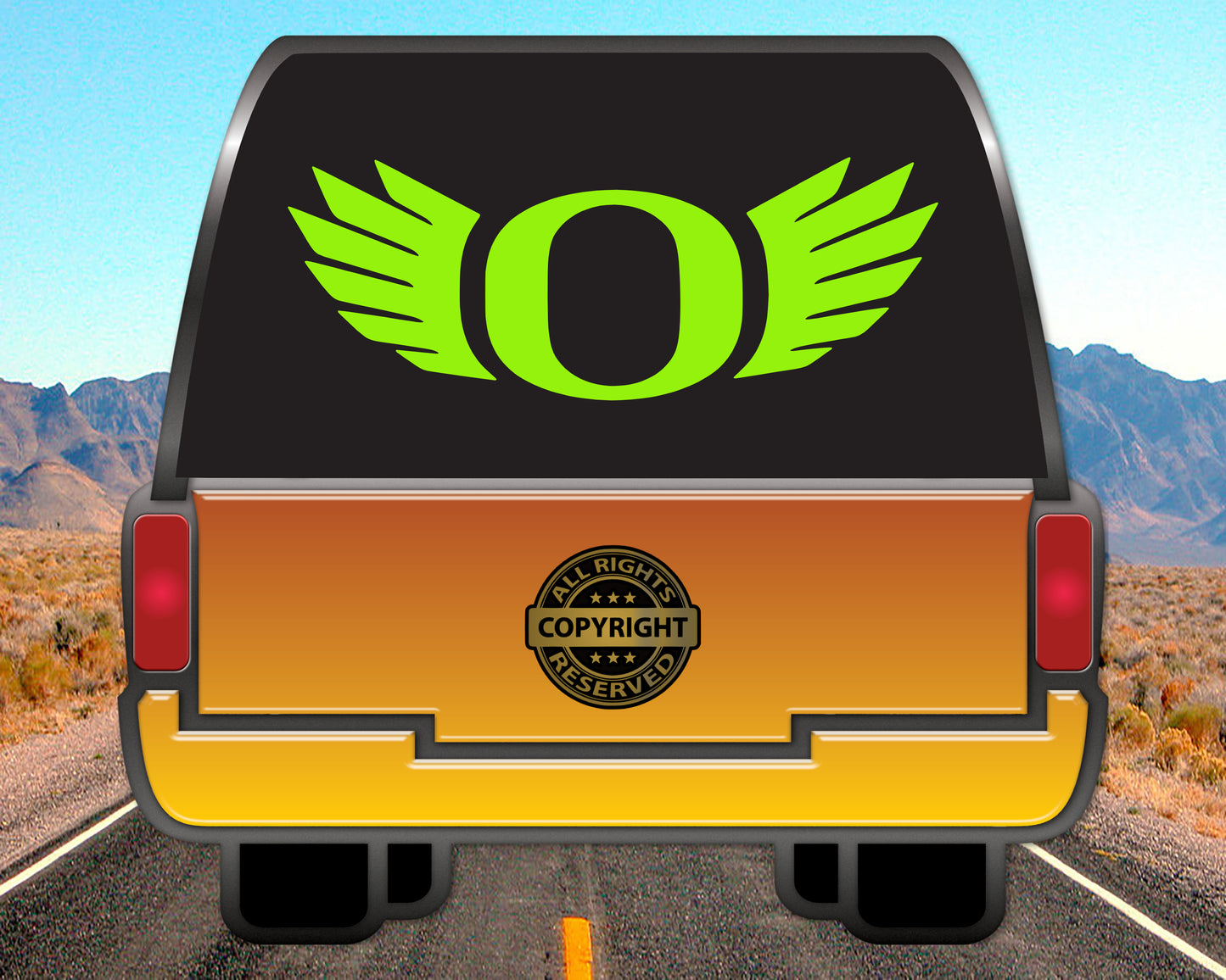 Oregon Duck Wings, Vinyl Decal