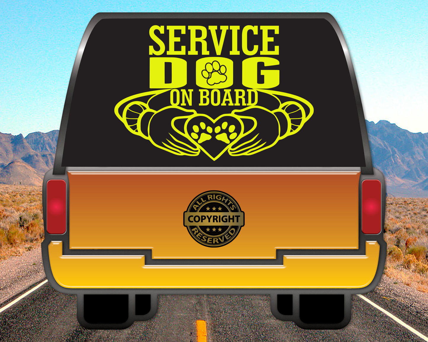 Service Dog on Board, Vinyl Decal