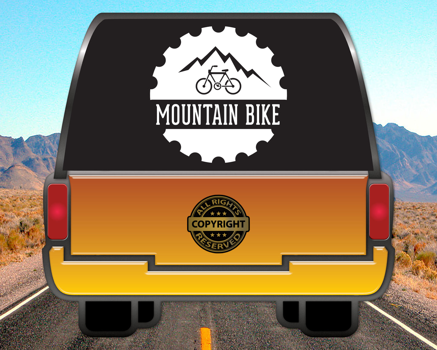 Mountain Bike, Vinyl Decal