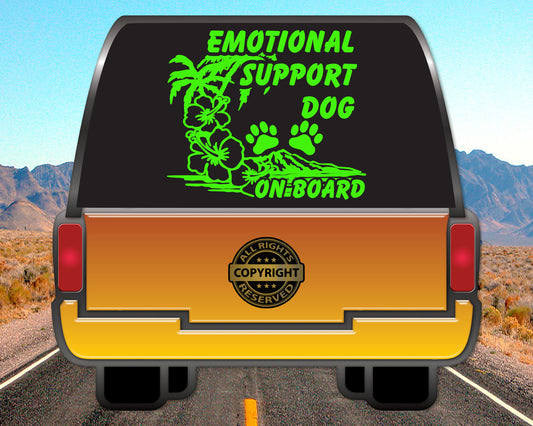 Emotional Support Dog on Board, Vinyl Decal