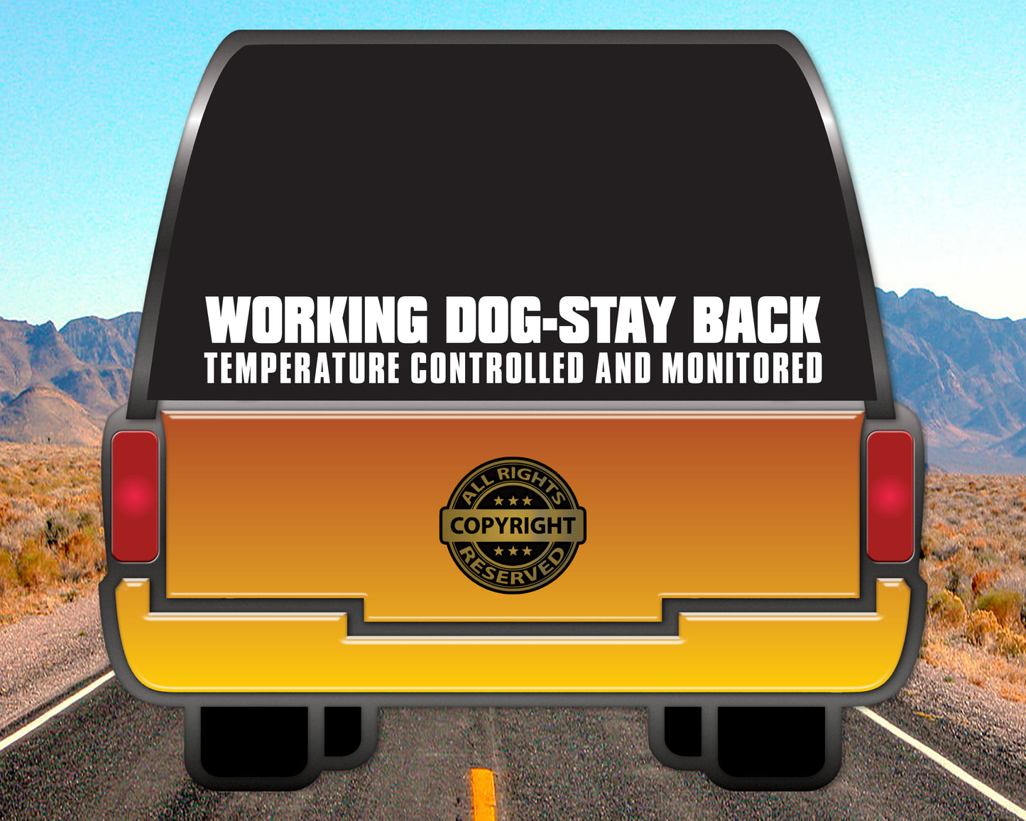 Working Dog-Stay Back, Vinyl Decal