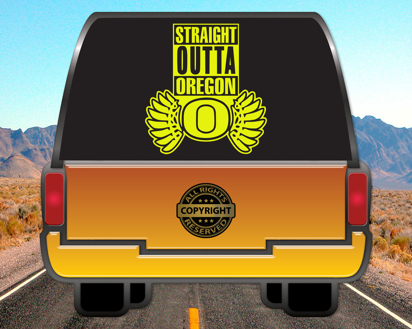 Straight outta Oregon, Vinyl Decal