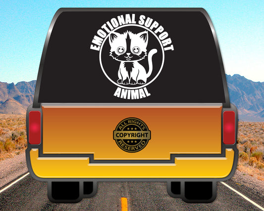 Emotional Support Animal, Cat Vinyl Decal