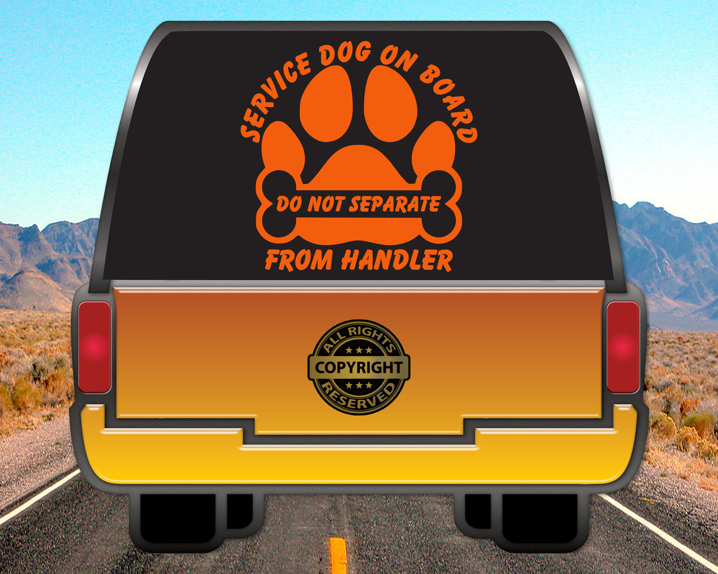 Service Dog on Board, Vinyl Decal