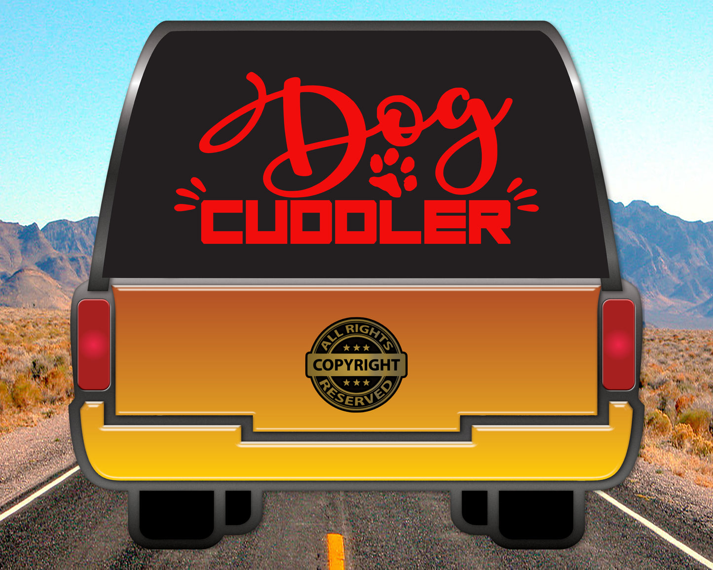 Dog Cuddler, Vinyl Decal