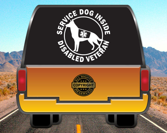 Service Dog Inside, Vinyl Decal