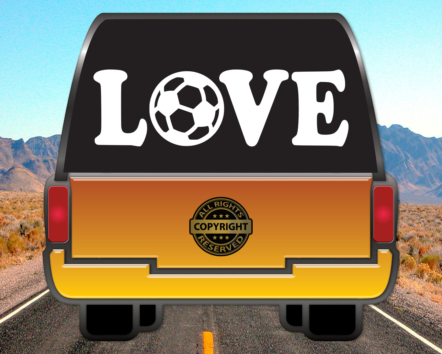 Love Soccer, Vinyl Decal