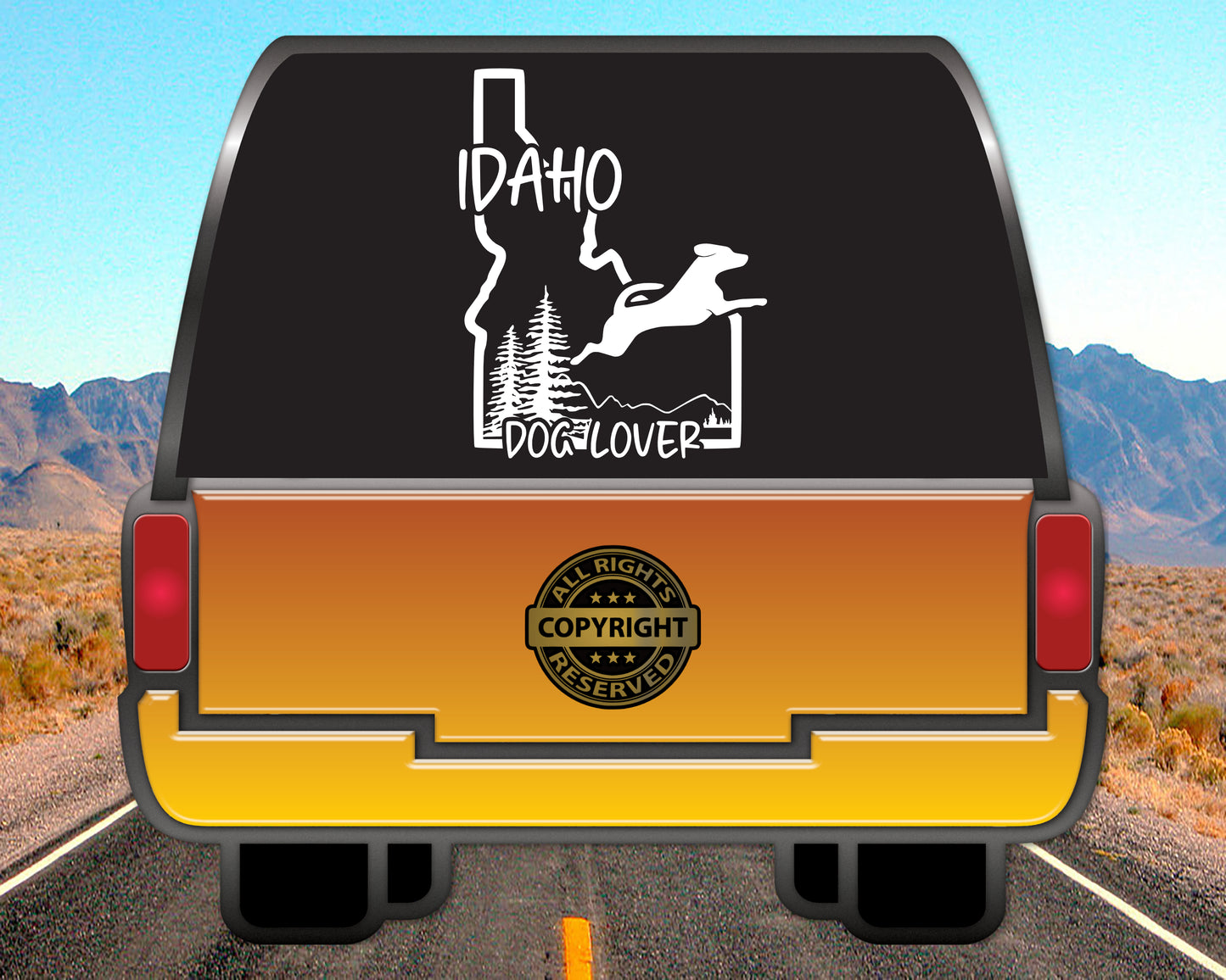 Idaho Dog Lover, Vinyl Decal