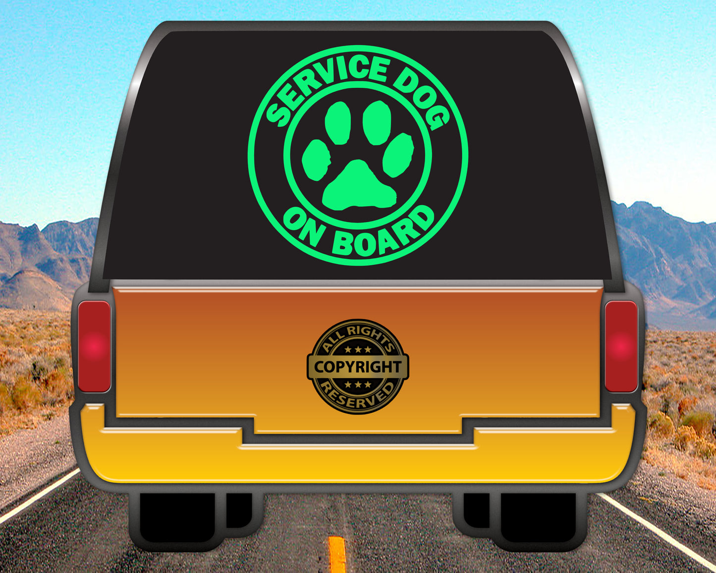 Service Dog on Board, Vinyl Decal