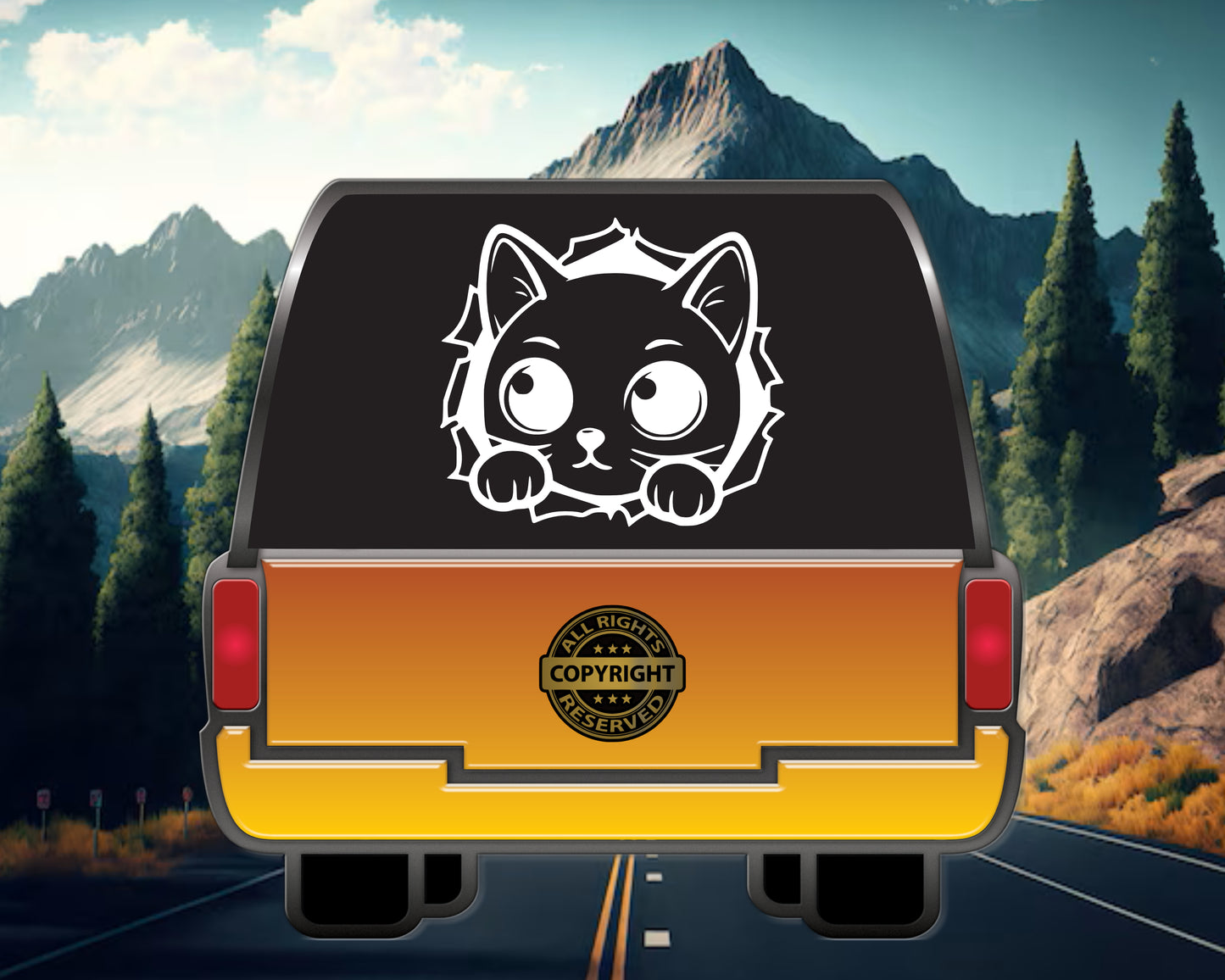 Breakin Through Kitty, Vinyl Decal