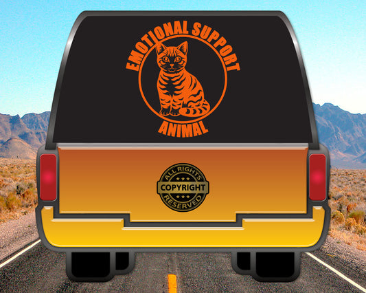 Emotional Support Animal, Cat Vinyl Decal