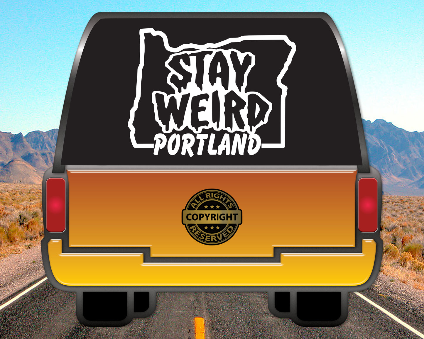 Stay Weird, Portland Oregon, Vinyl Decal