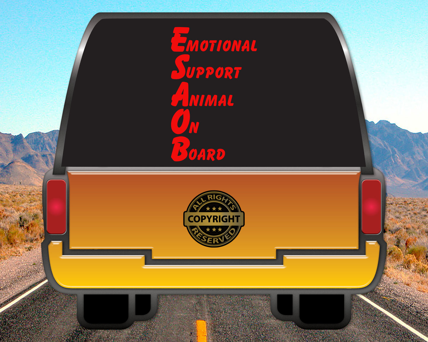 Emotional Support Animal on Board, Vinyl Decal