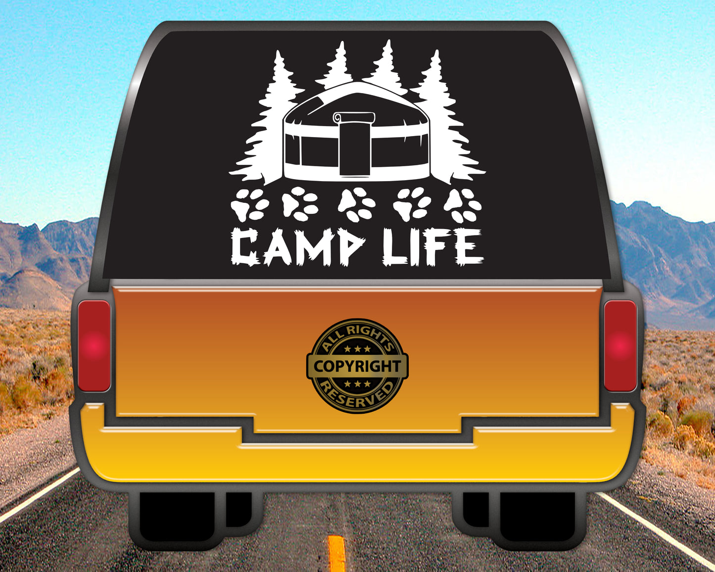 Camp Life,Yurt Vinyl Decal