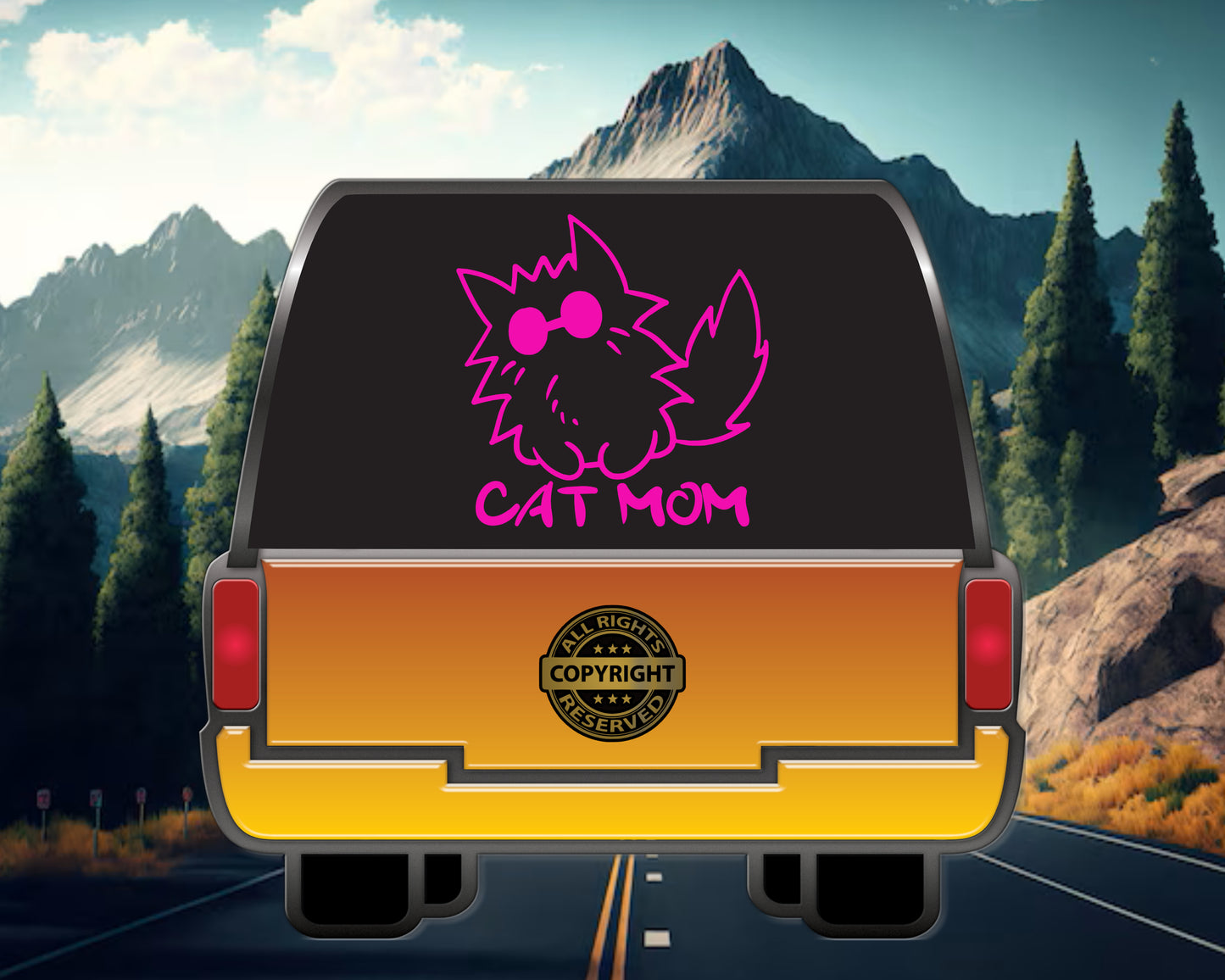 Cat Mom, Vinyl Decal