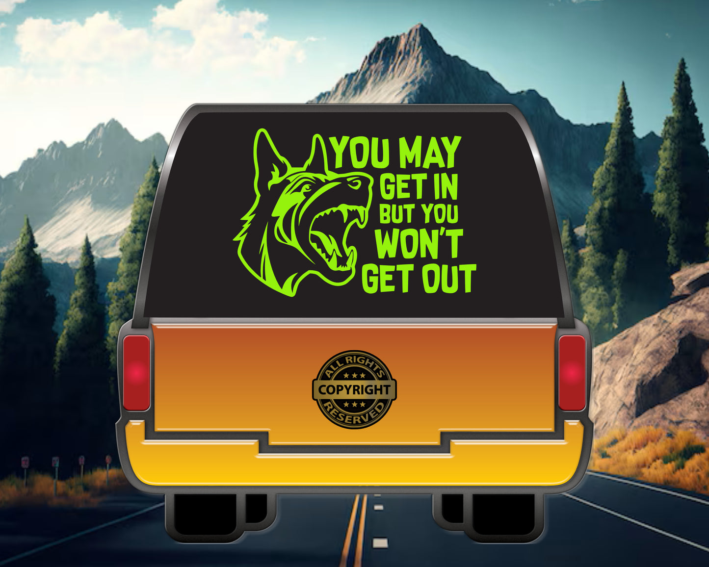 You may get in, Vinyl Decal